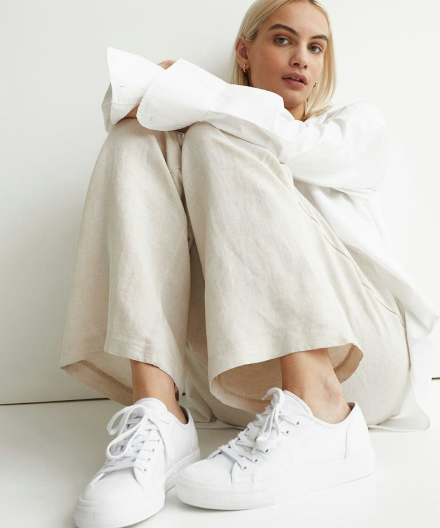 H and sale m white trainers